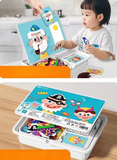 ✨HOT SALE 49% OFF💫Magnetic Puzzles Face Dress Up Travel Game Double Side Preschool Educational Learning Toy for Kids